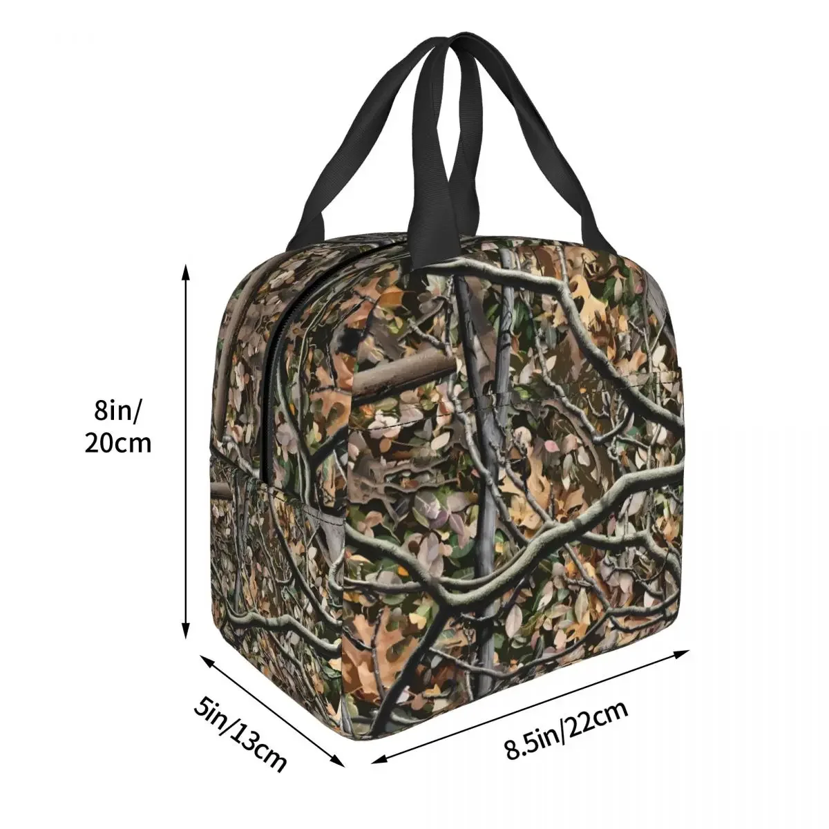 Pattern Lunch Bag Box Real Tree Camouflage Children Aluminum  Foil Portable Lunchbox