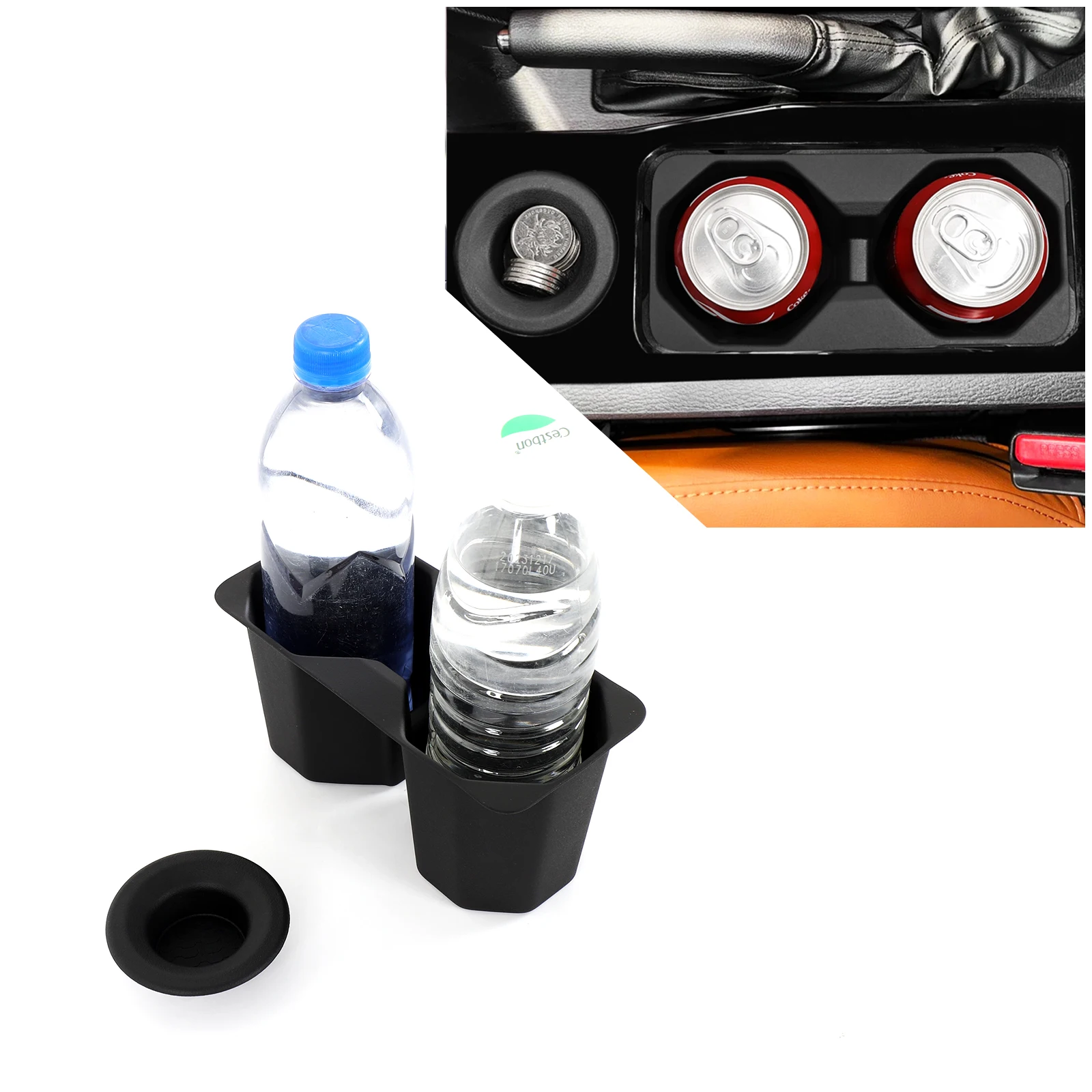 

2pcs TPE For 2024-2025 Mitsubishi L200/TRITON Center Console Cup Holder Protector Cover Car Interior Accessories