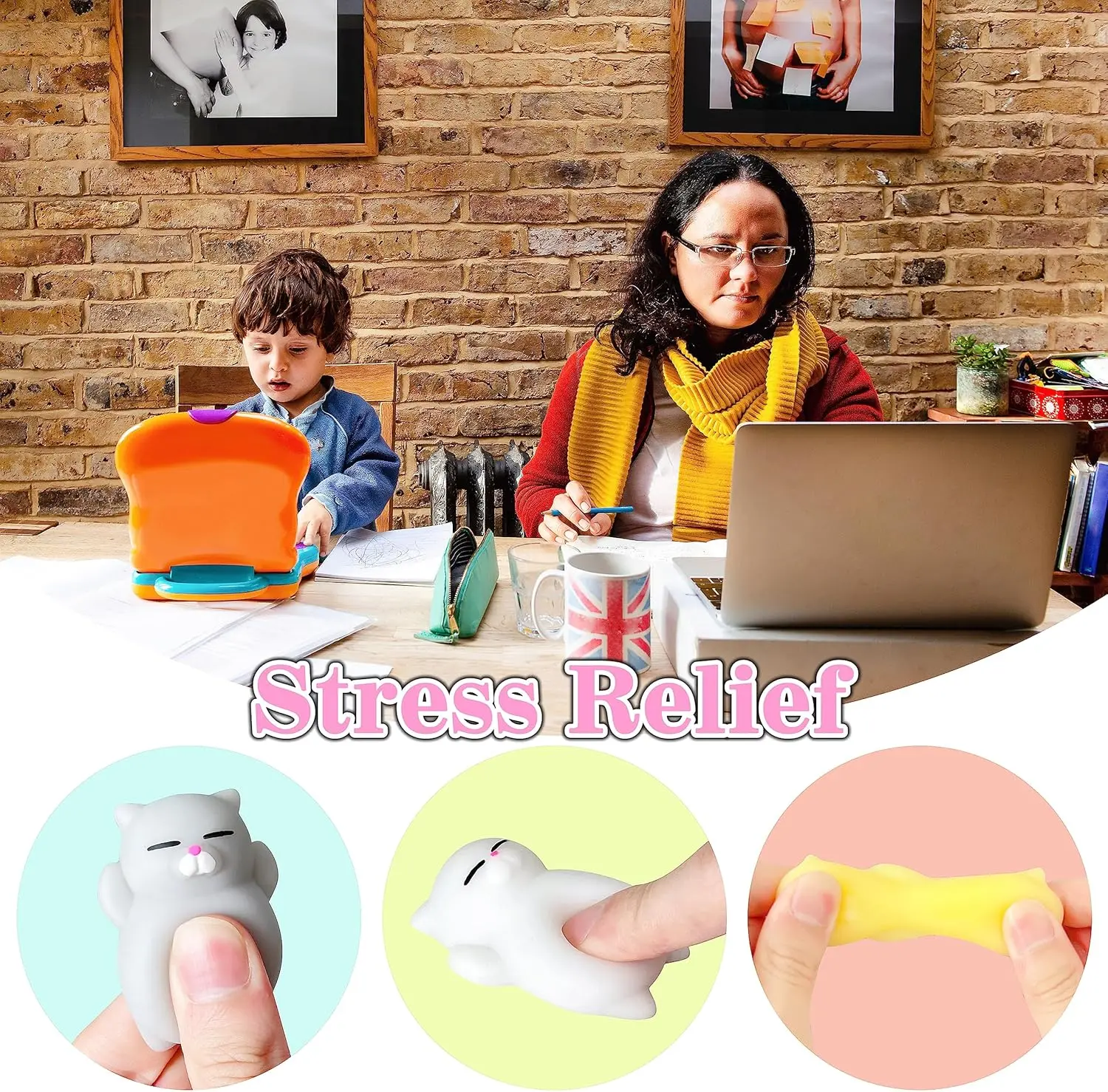 Cute Animals Mochi Squishy Kawaii Cat Anti Stress Ball Fidget Squeeze Autism Decompression Toys for Kids Adults Hand Play Gifts