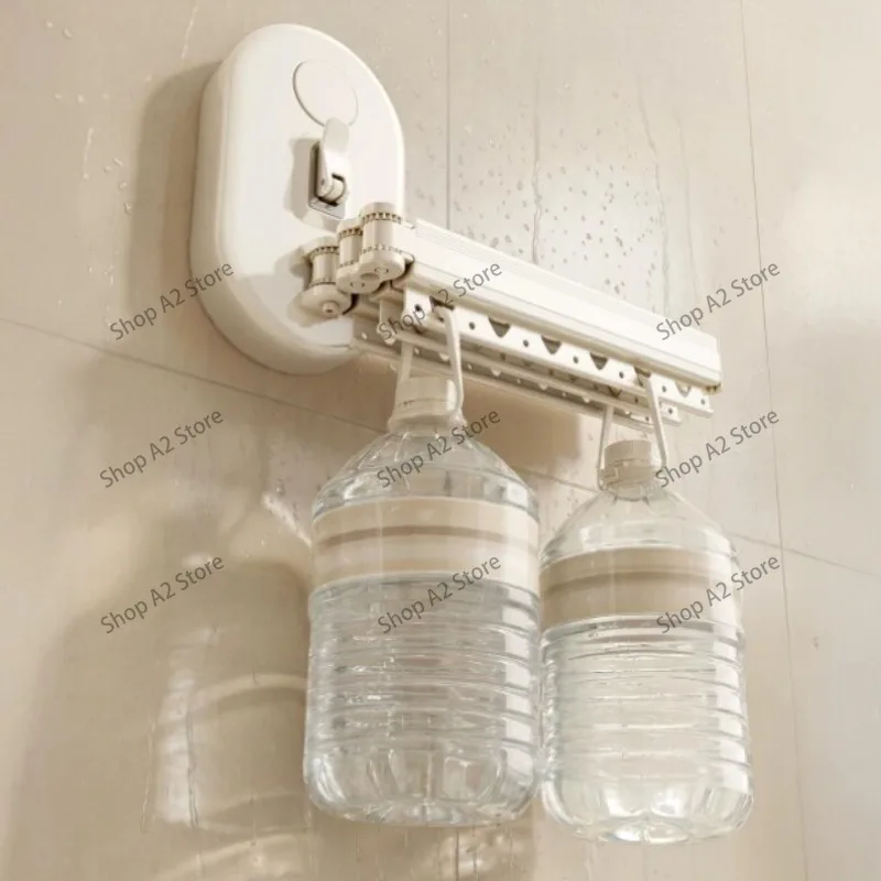 Folding Rod Shower Curtain Invisible Partition Bathroom Waterproof Mildew-proof Balcony Retractable No Curtain