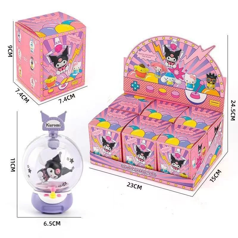 Sanrio Blind Box Puppe Maschine Serie Kuromi Melody Puppe Mädchen Geschenk Ornament Geburtstag Großhandel Anime Merchandise Mysterious Box