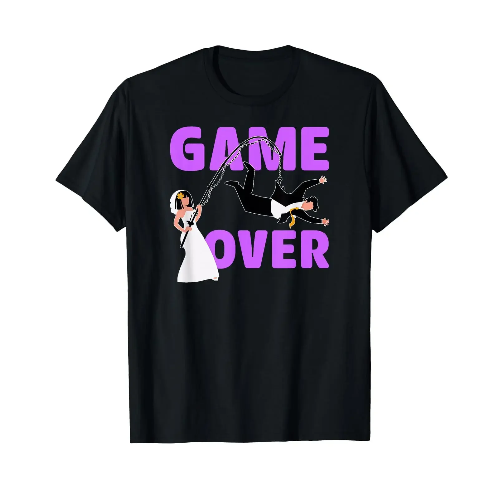 Hen Night Game Over I T Shirt for JGA vintage Washed Soft Comfortable Casual designer clothes streetwear fashion Unisex graphic