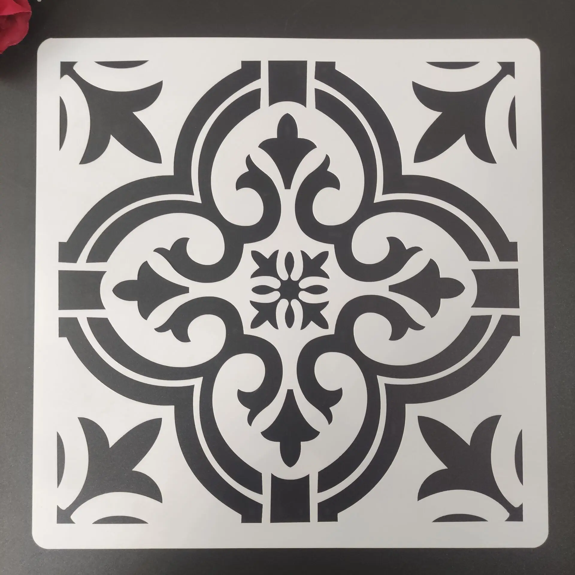 30 * 30cm DIY reusable molds laser cut painting stencils floor tile fabric wall mold furniture mandala painting stencils N31