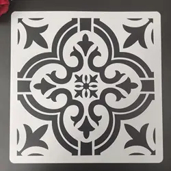 30*30cm diy moldes reutilizáveis corte a laser pintura estênceis piso telha de parede da tela molde móveis mandala pintura estênceis n31