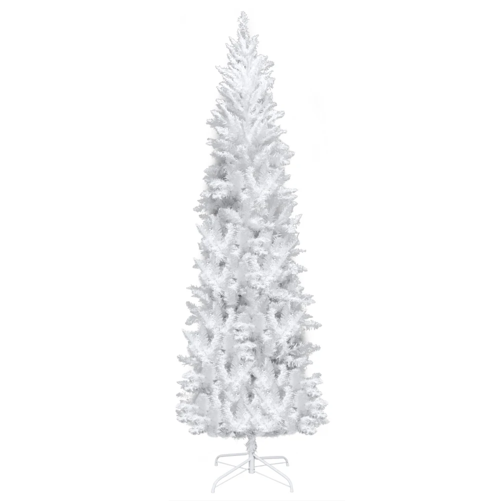 6.5ft Christmas Tree 719 Branches Artificial Christmas Pine Tree With Fiber Optics Without Pine Cones