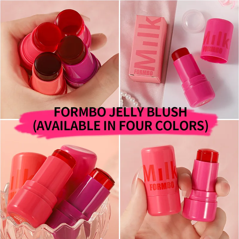 Jelly Blush Stick Multicolor Face Lip Dual Use Matte Blush Makeup Długotrwały kremowy róż Łatwy w noszeniu