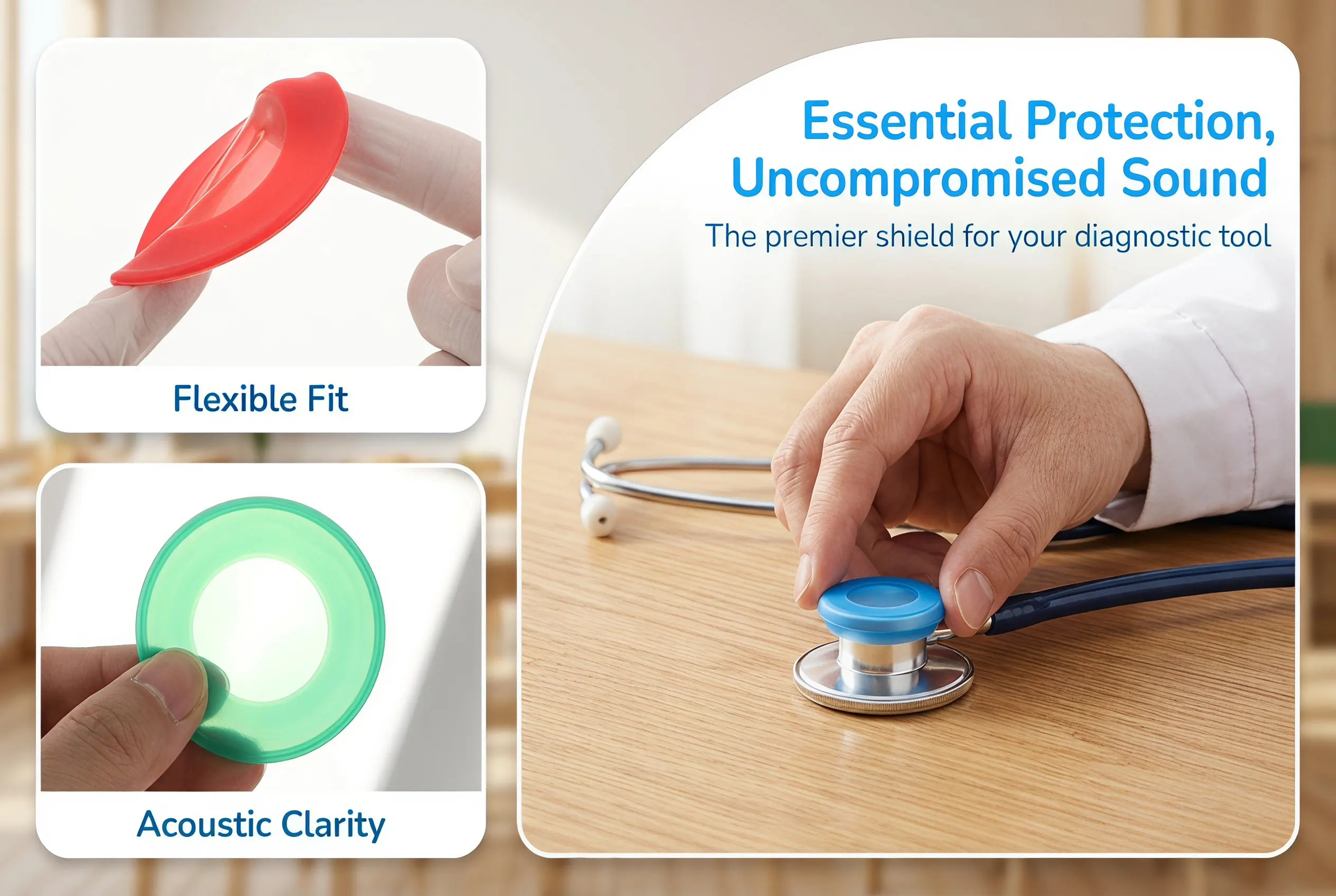16Pcs Stethoscope Silicone Cover Replacement High-Quality Soft Diaphragm Head Cover for Accurate Auscultation Teaching