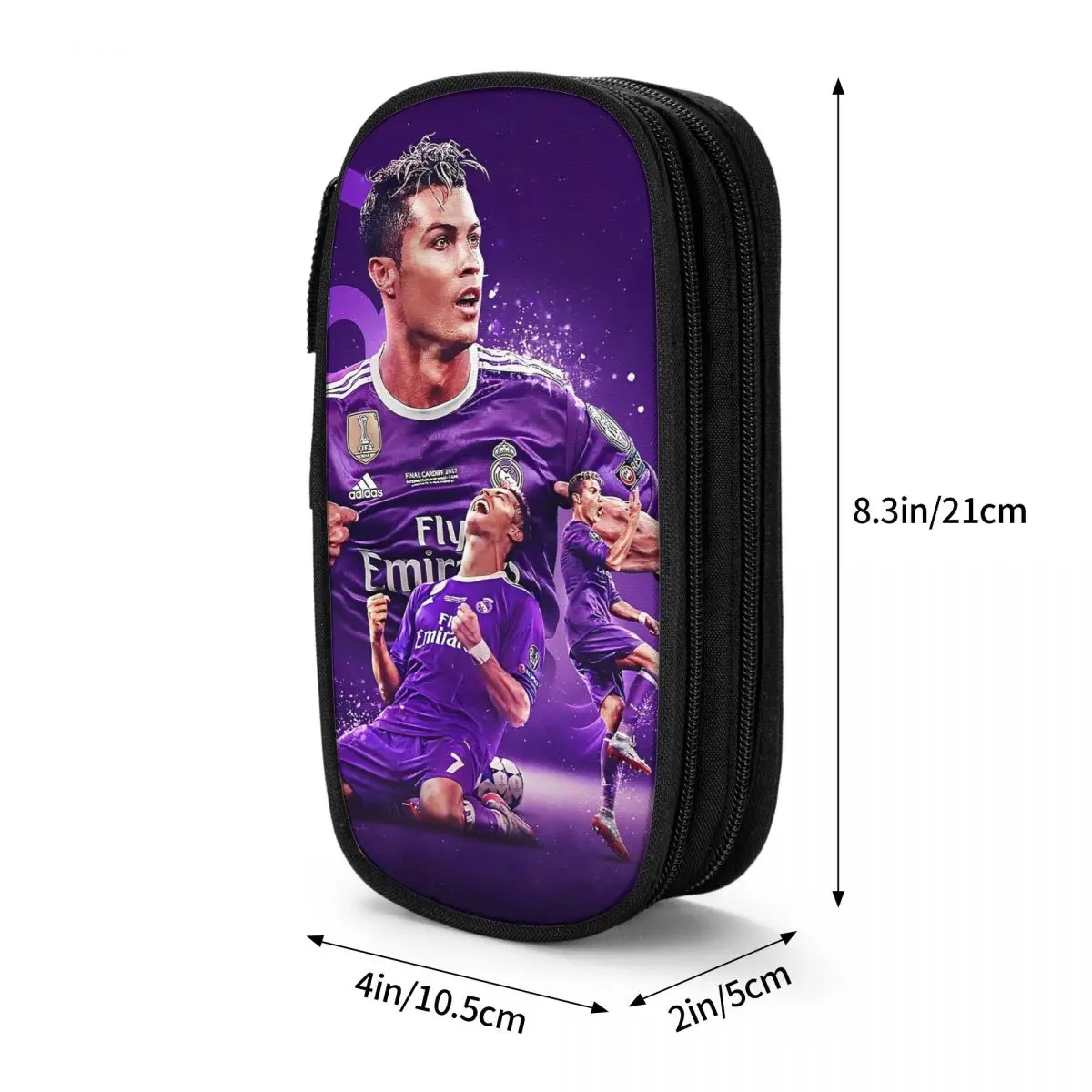 Cr7 Football Soccer Cristianos Pencil Cases Fashion Cr7 Pen Bag Student Big Capacity School Supplies Gifts Pencil Pouch