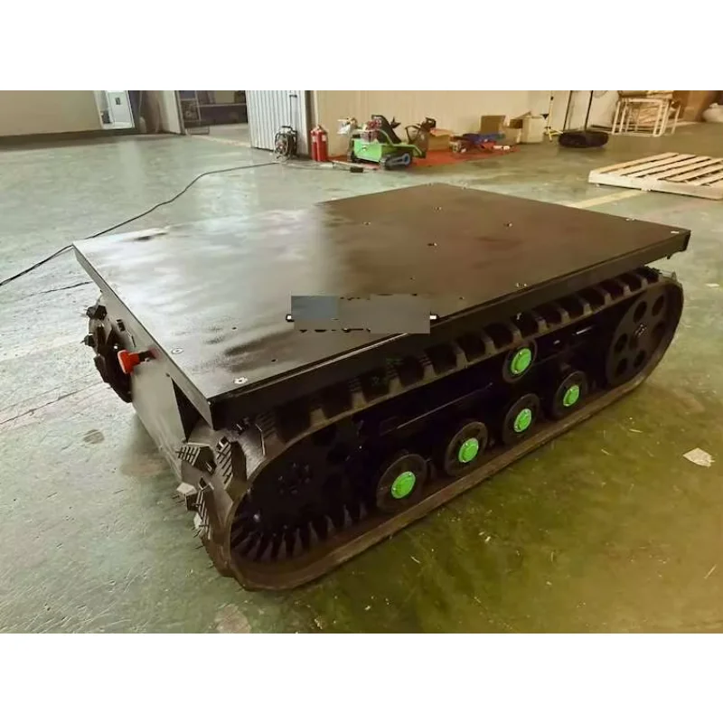 Soprador de neve chassi rastreado de borracha, material rodante de borracha, cadeira de rodas triangular