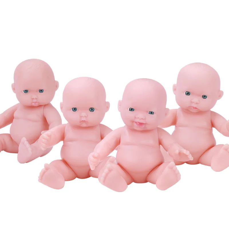 Mini smalto da 5 pollici imitazione bambola rinata in PVC colla morbida per bambini giocattolo educativo per la prima infanzia per bambini di 4-6 anni