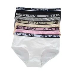 4PCS Young Children's Panties 8-16years Old Teenage Cotton Underwear Sport Puberty Big Girl Student Briefs Letter Kids Underpant