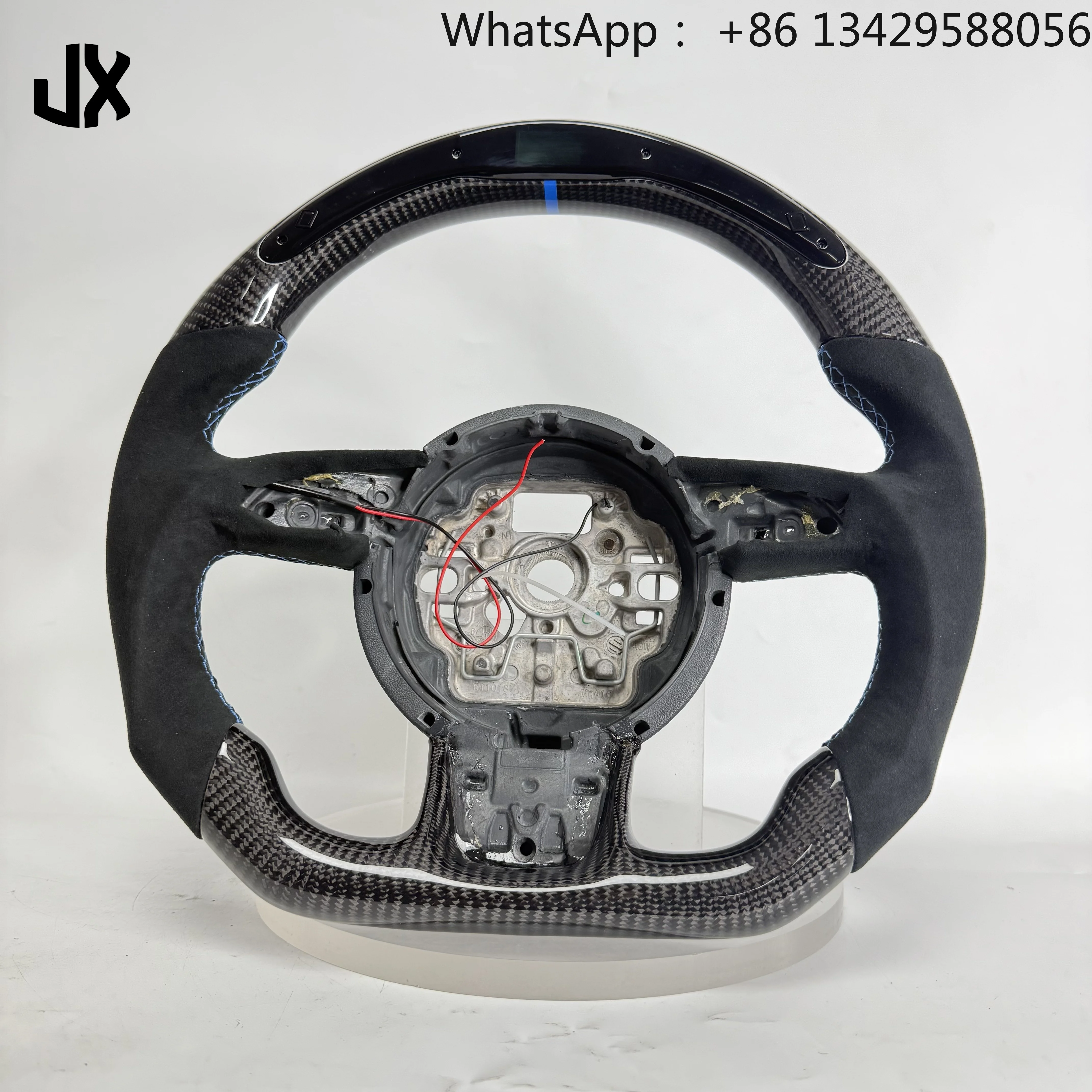 For Audi LED Race Display Carbon Fiber Steering Wheel A3 A4 B8 A5 A6 C7 A7 A8 S3 S5 S6 S7 RS3 RS4 RS5 RS6 RS7 TT TTRS B9 Mk2