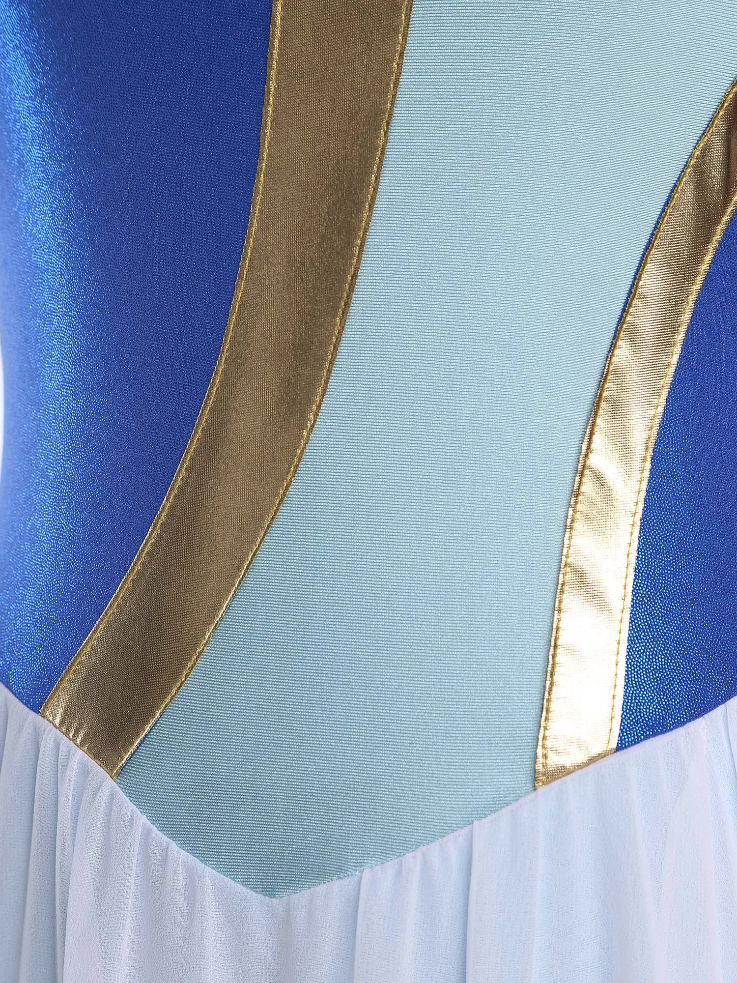 Vestido lírico para mujer, vestidos contemporáneos, cuello halter, sin mangas, superposición de gasa, falda larga, traje de baile de rendimiento