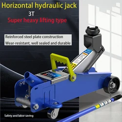 Super Heavy Lifting Type Horizontal Jack SUV Tire Change Tool Car Sedan Hydraulic Repair 3 Tons Oil Pressure Fast Lifting