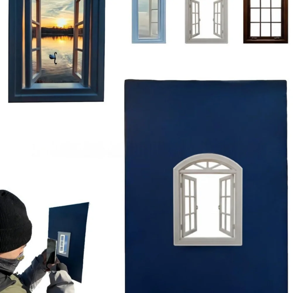 Photography Accessory with Window Shape for Creative Scene Setting 20x15cm Blue Paper Frame for All Skill Levels