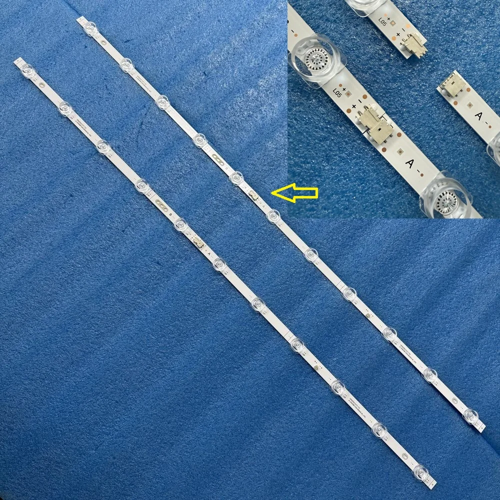 2pcs/set LED Strip 11LED For TV Hisense 43A7100 43A7100F 43A7100FTUK HD425X1U51-T0L2 SVH425A17 CRH-BX43X1U513030T0211069 REV1.0