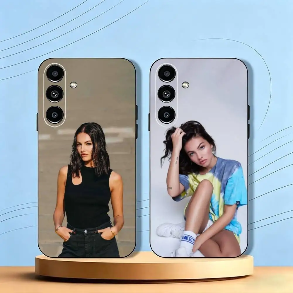 Thylane-E Blondeau Model Phone Case Black Silicone Soft For Samsung Galaxy A73,A72,A71,A70,A53,A52,A51