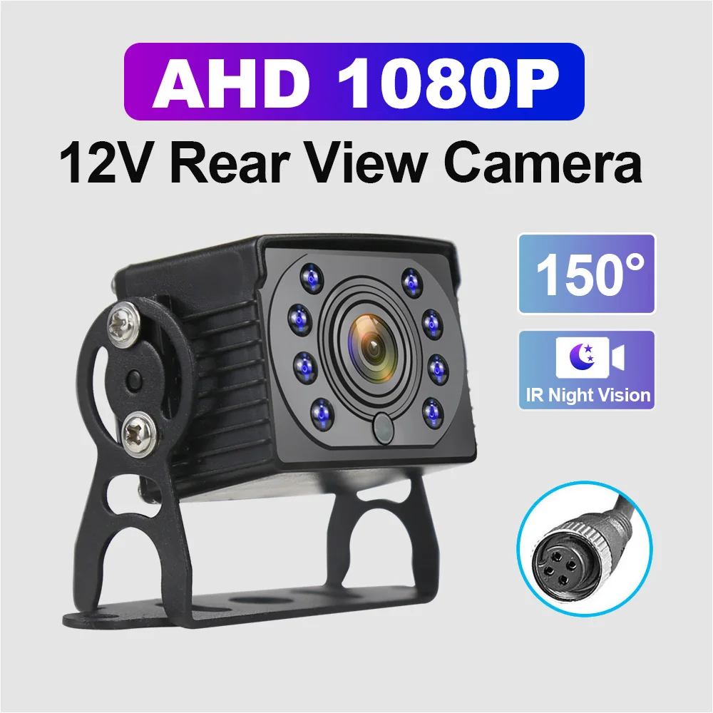 1920*1080P AHD Backup Camera 12V for Bus Truck Vehicle Monitoring 8 IR Night Vision Car Surveillance Camera IP68 Waterproof