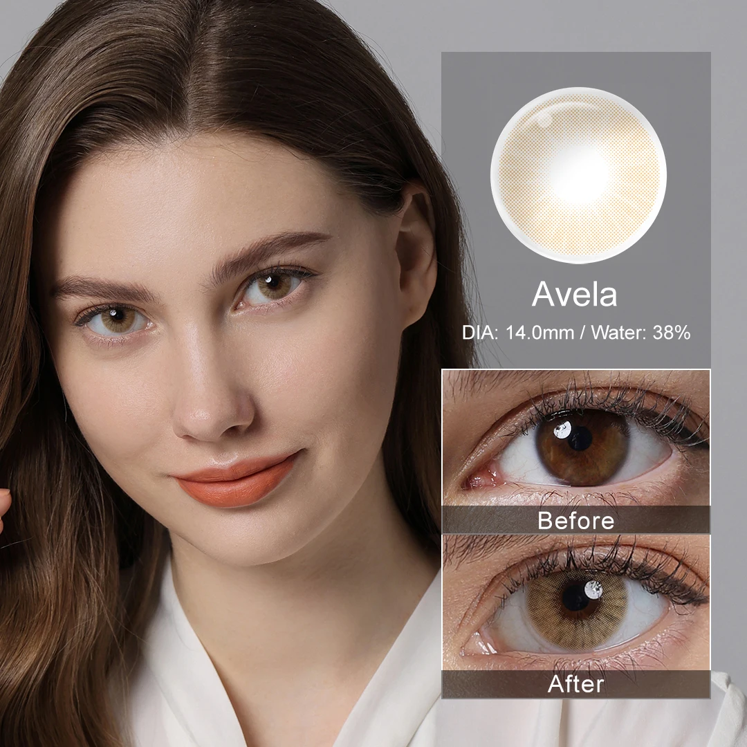 MAGSITER Queen Amber/Avela Kontaktlinsen in natürlicher Farbe für die Augen, geeignet für den täglichen Gebrauch, Augenkosmetiklinsen, 6 Monate haltbar – Detail 4