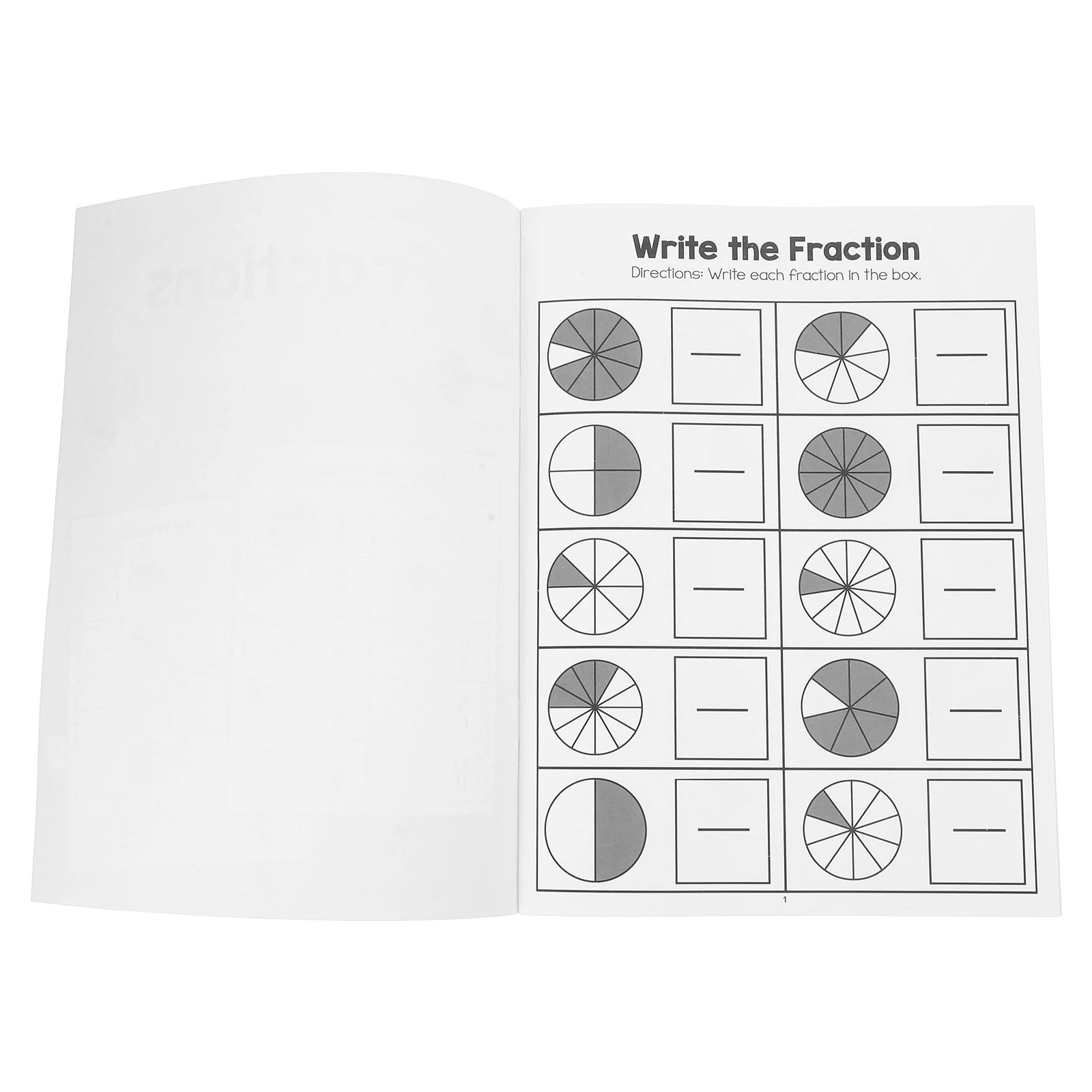 Fraction Learning Math Score Training Book Kids Educational Manipulatives Montessori Materials School Supplies