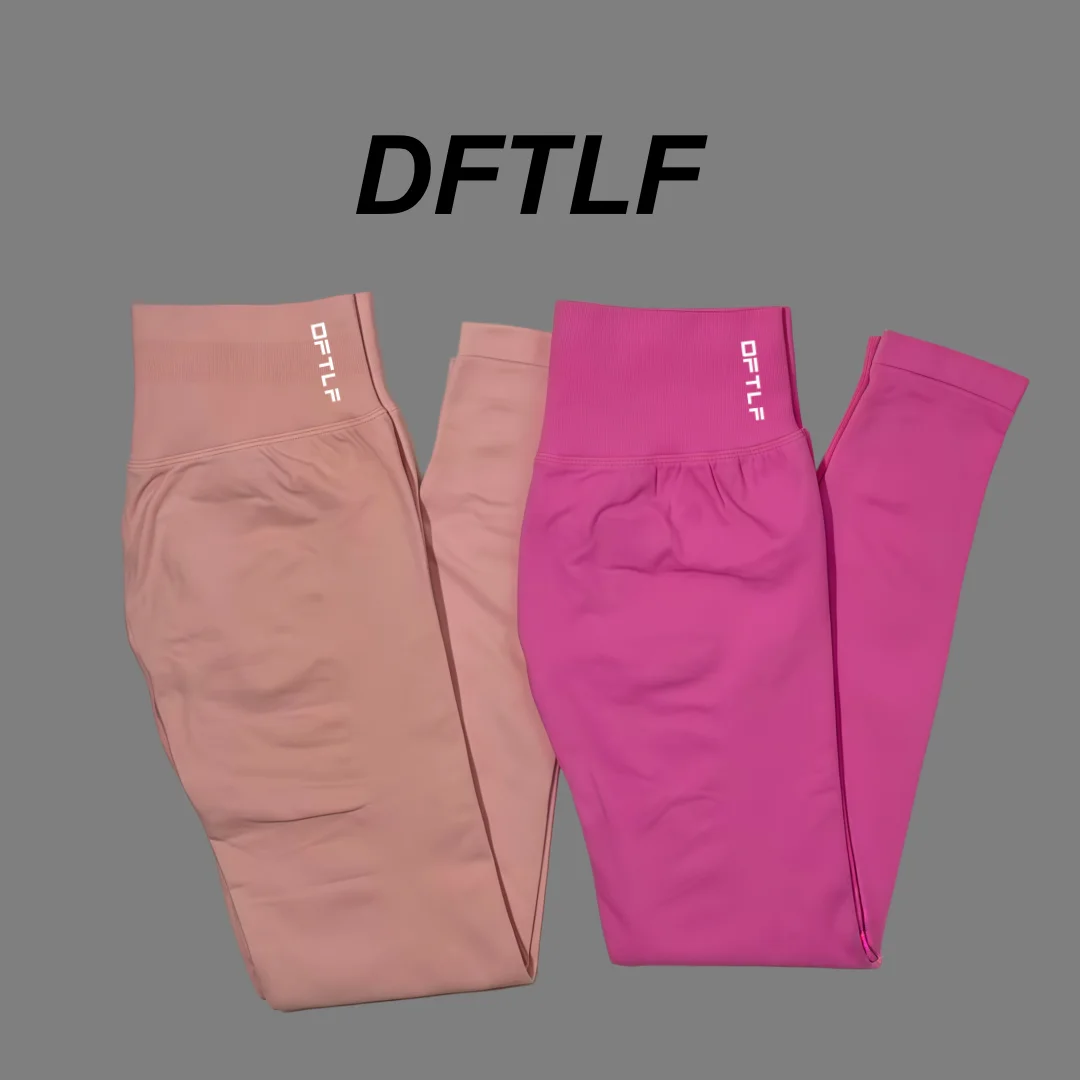 DFTLF Women's Gym Tight Pants Seamless Yoga Pants Hip Lifting Workout Leggings Fitness Running Compression Sports Tights