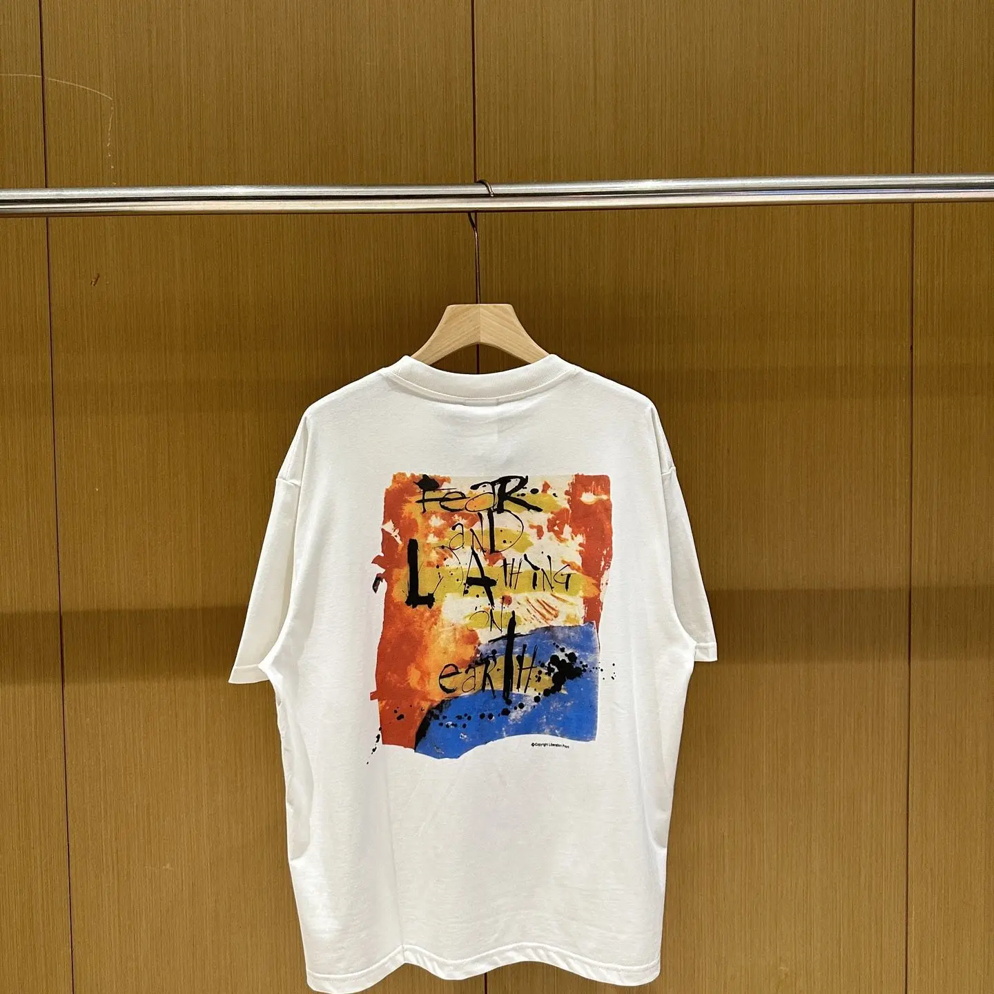 Saint Michael clown print American casual summer vintage cotton short-sleeved loose-fitting T-shirt