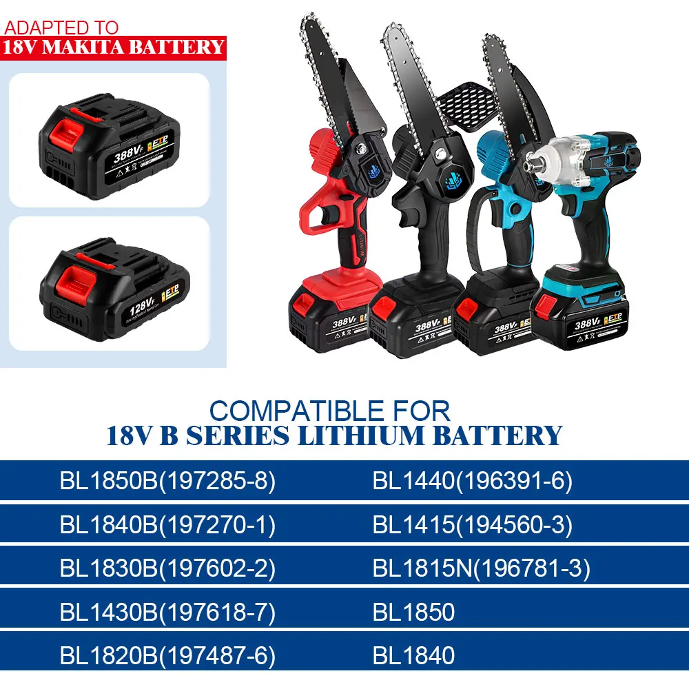 Akumulator 128VF Akumulator 10000mAh Akumulator 18V bateria do narzędzi Makita litowy 18V serii B z wskaźnik poziomu baterii