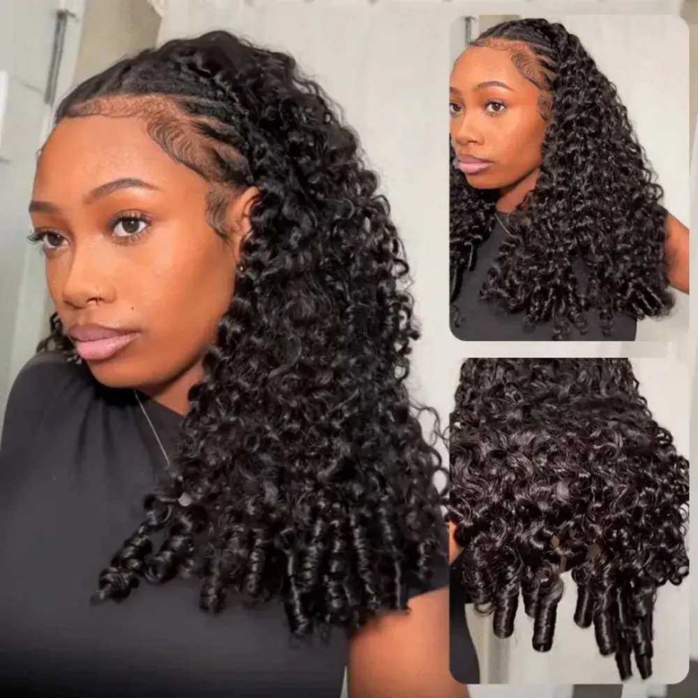 Peluca rizada birmana de 200% de densidad, cabello humano 13x4 HD, pelucas frontales de encaje transparente prearrancadas, pelucas de cabello humano birmano 15A de 28 pulgadas