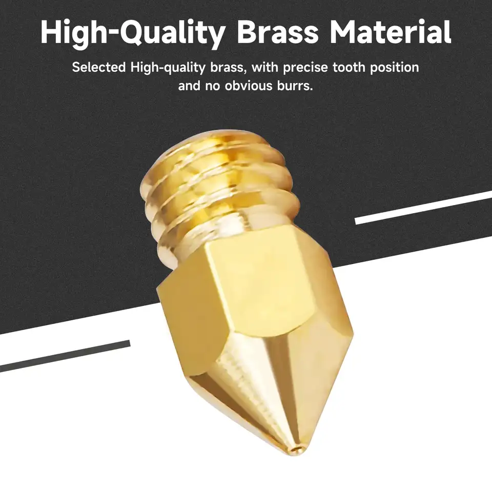 Creality Official MK8 Nozzle 0.1/0.2/0.4/0.6/0.8/1.0mm 5/10PCS Extruder Printing Head 3D Printer Parts for CR-6/Ender 3/Ender 5 - 3