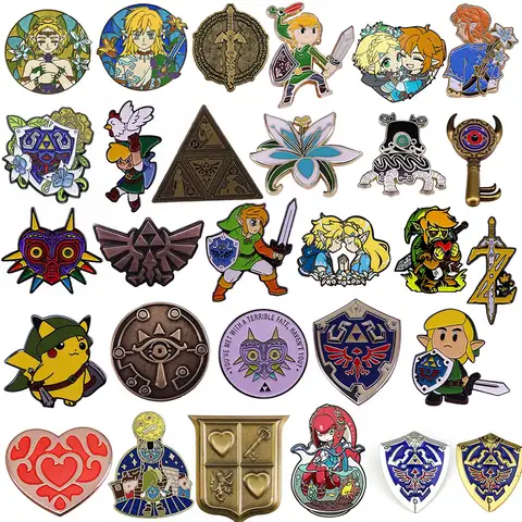 The Legend of Zelda Enamel Pins Anime Zelda Manga Brooches for Women Men Lapel Pins Badges on Backpack Clothes Accessories Gifts