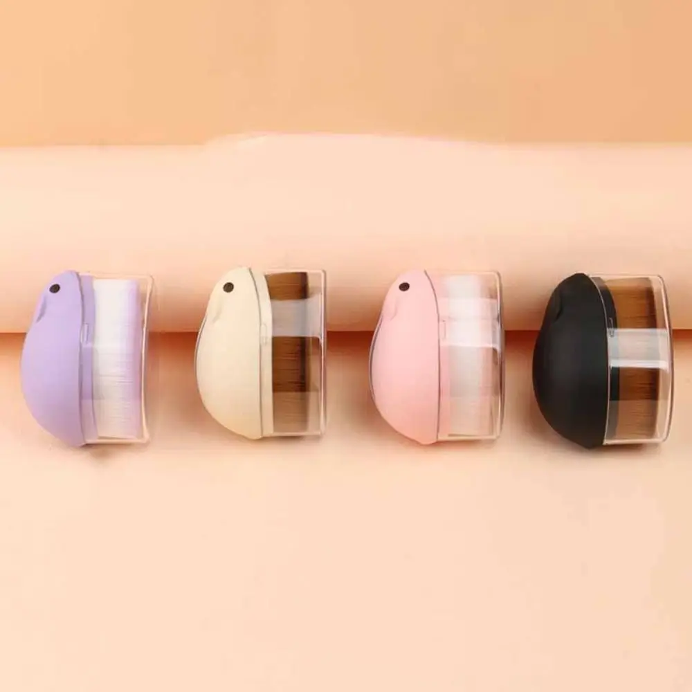Moda hamster pincel de maquiagem cosméticos contorno pó blush escova compõem ferramenta beleza lavagem rosto escova viagem