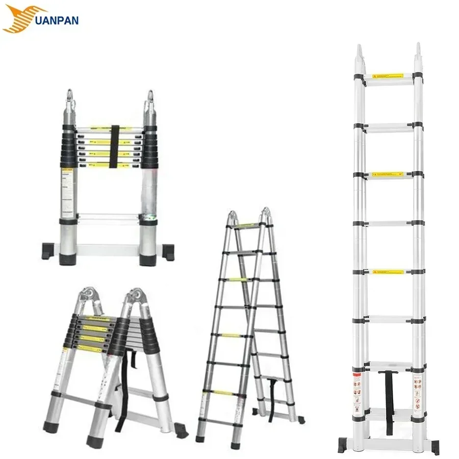 2*8 Steps Cheap Double Aluminum Multifunction Telescopic Portable Ladder