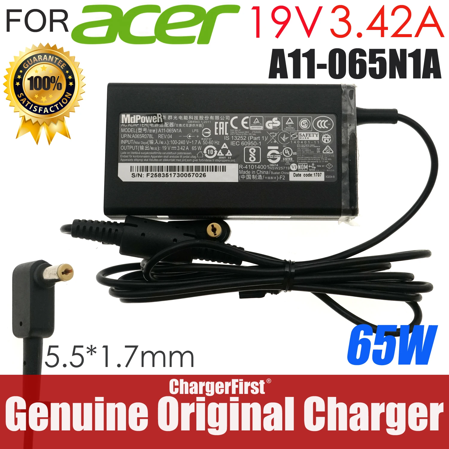 New New  Chicony 19V 3.42A 65W AC Adapter Charger for Acer Laptop Power Supply A11-065N1A PA-1650-86 PA-1650-02 PA-1650-69 - Aliexpress Deal