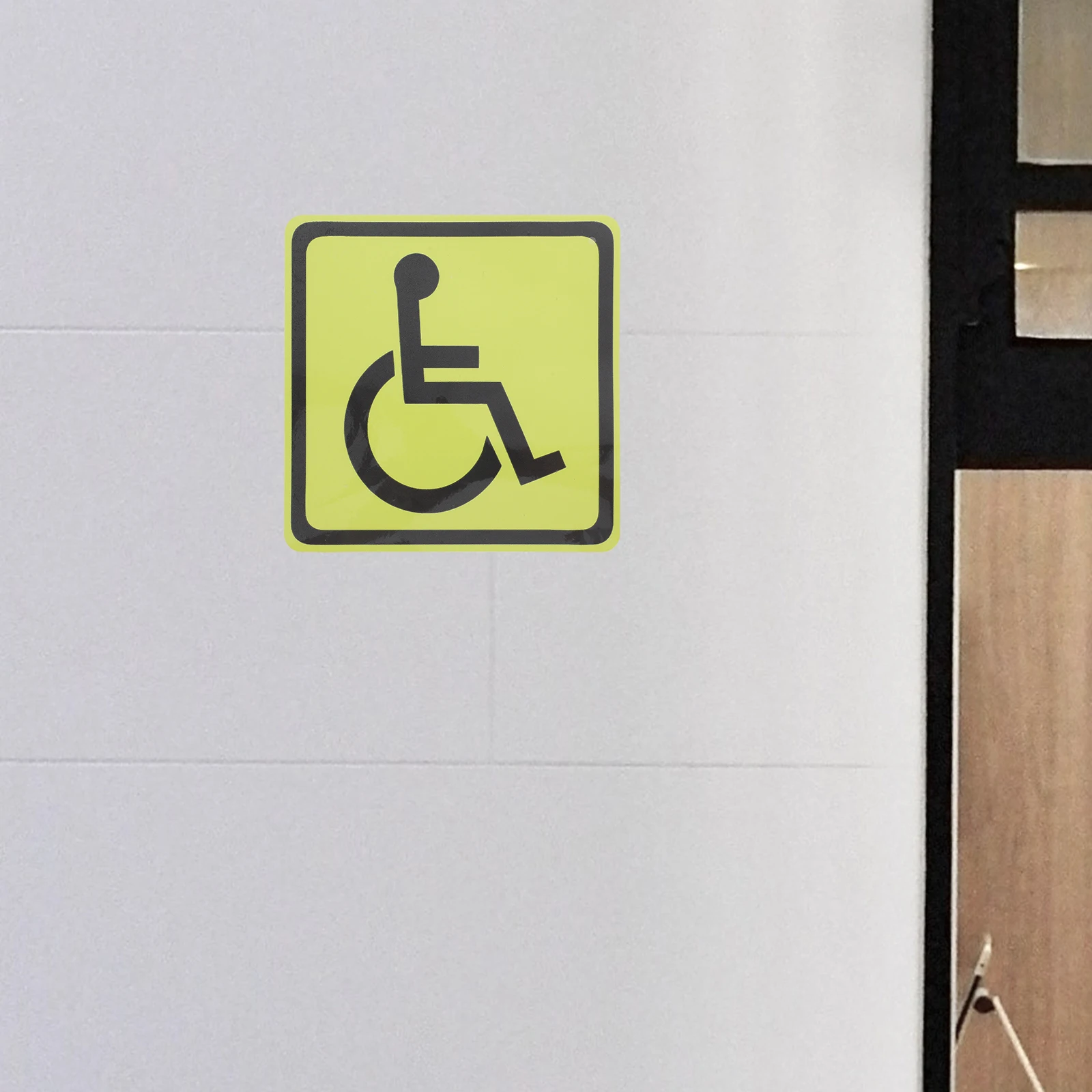 4Pcs Versatile Handicap Sign Decals Wheelchair Symbol Stickers Safety Tags For Disabled Accessibility Awareness