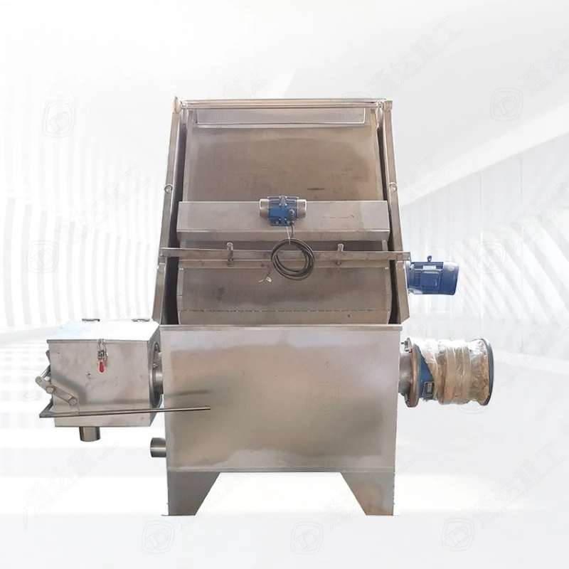 Solid-liquid separator, water-flushed duck manure dry and wet separator