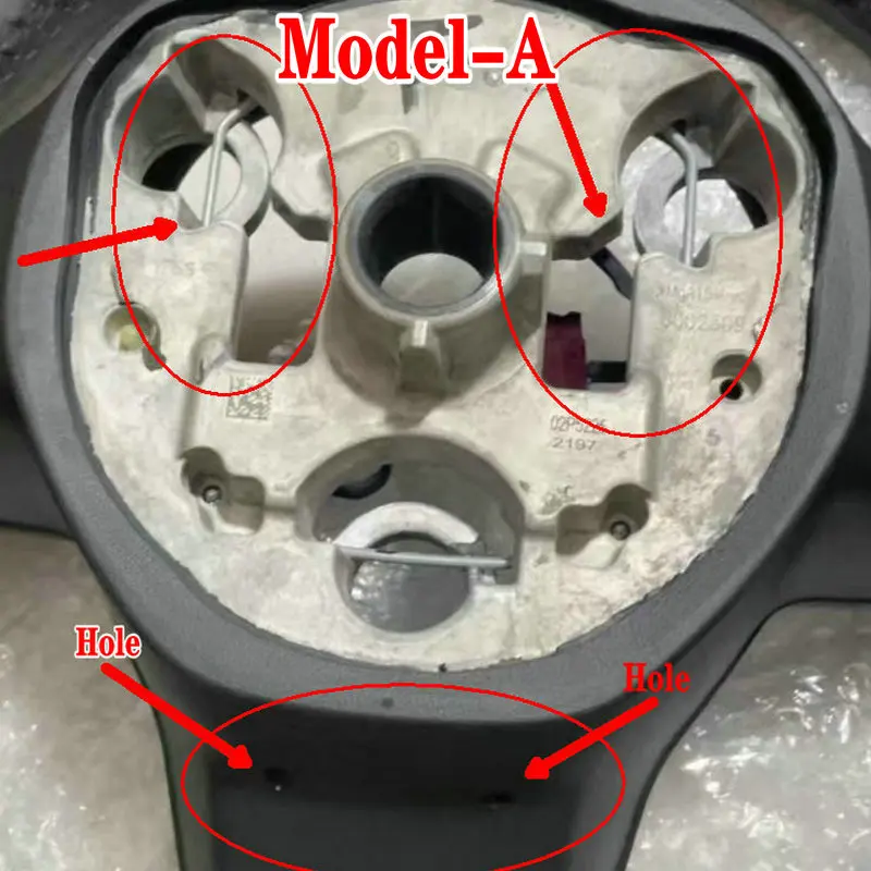 Customize 100% Real Carbon Fiber Leather Steering Wheel For Tesla Model 3 Model Y view 5