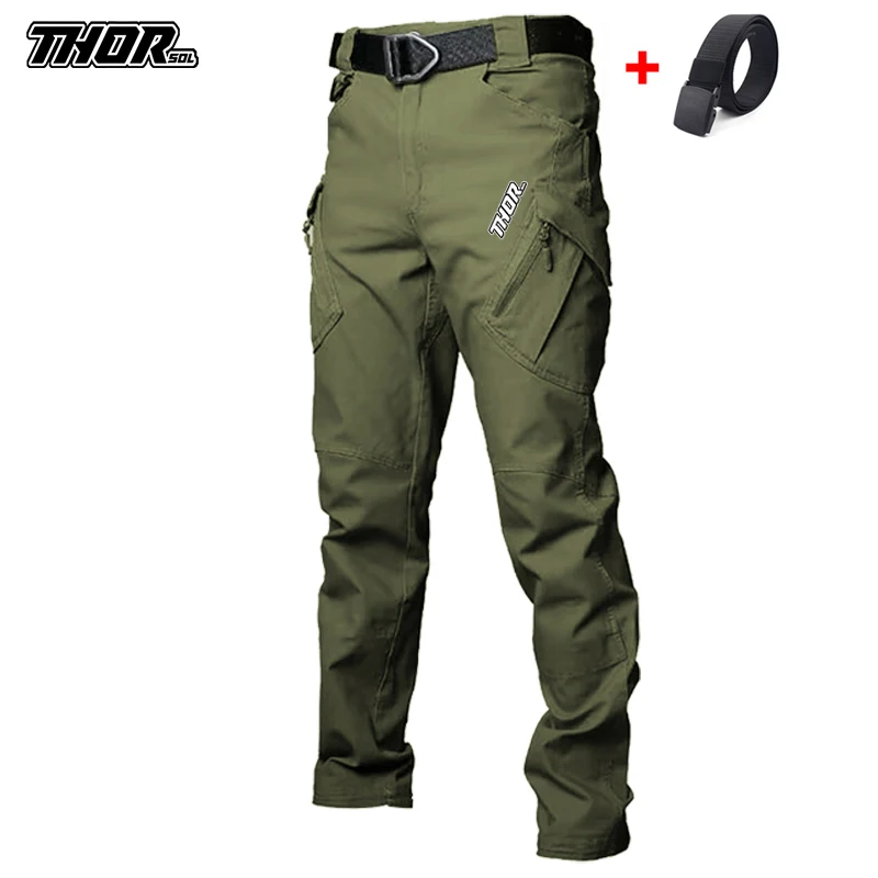 THORSOL Winter Cycling Pants Mtb Enduro Mountain Bike Tactics Cargo Bicycle Trousers Multiple Pockets Pantalones Ciclismo Hombre view 4