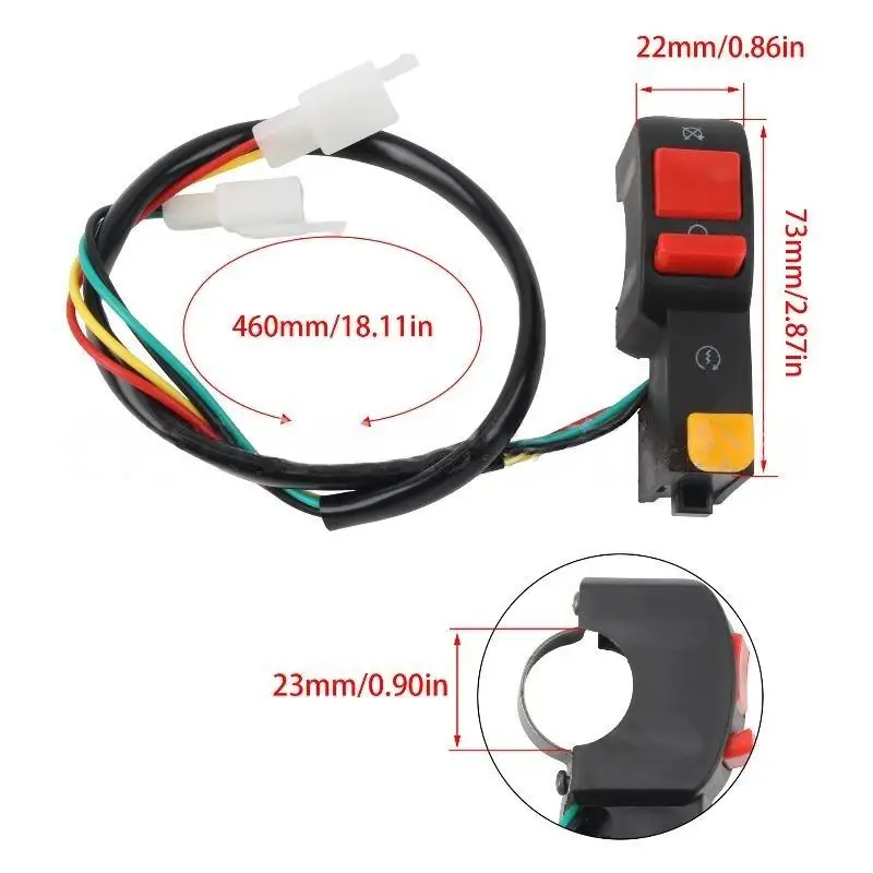 New 1pc Electric Start Stop On Off Kill Starter Switch Motorcycle Dirt Bike ATV Quad Push Button Toggle Switch