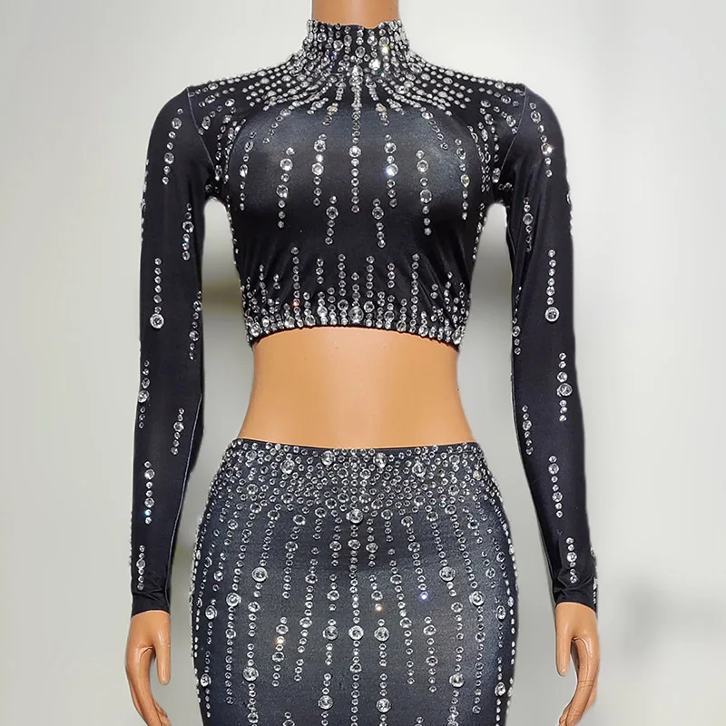 زي أنثى المغني ملهى ليلي بار كامل الماس سليم صالح فستان المغني حفلة موسيقية مأدبة حفلة Vestidos Largos أنيقة فييستا موهير