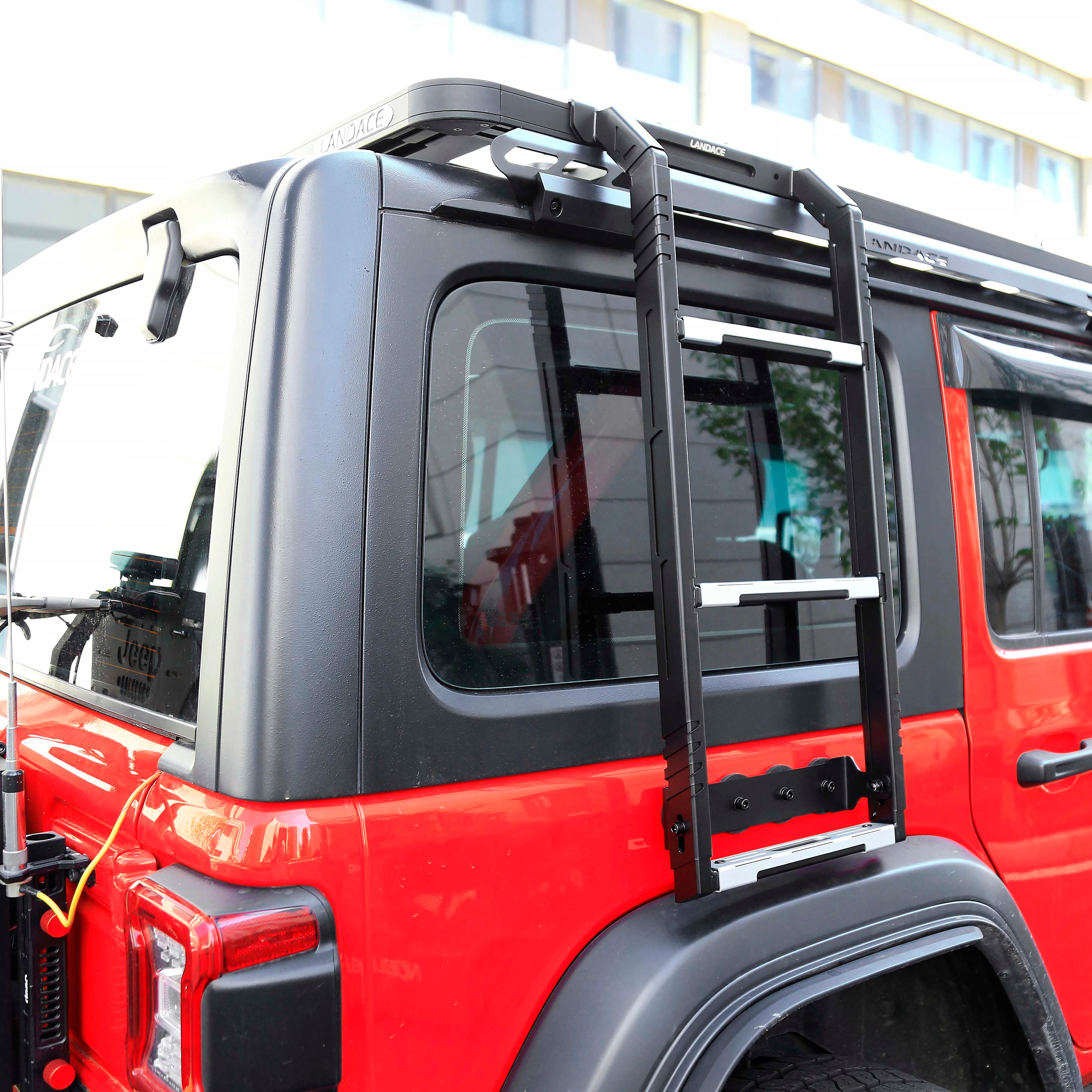Overland Outdoor Easy Installation Climbing Step Ladder Stainless Steel Side Ladder Window Ladder For Jeep Wrangler JL