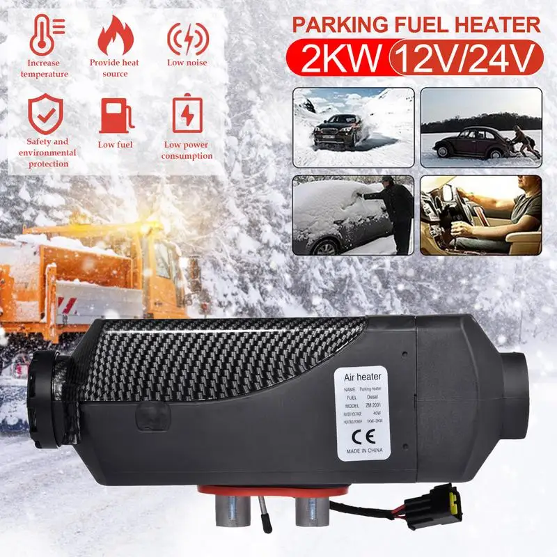 2KW Air Diesels Heater 12/24V Car Heater Remote Control Great SwitchParking Heater Equipped With LCD Display For Forklift Truck