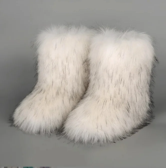 

2024 baby kids boys girls fur boots thicken winter warm fashion kids snow boots 23-36 children shoes