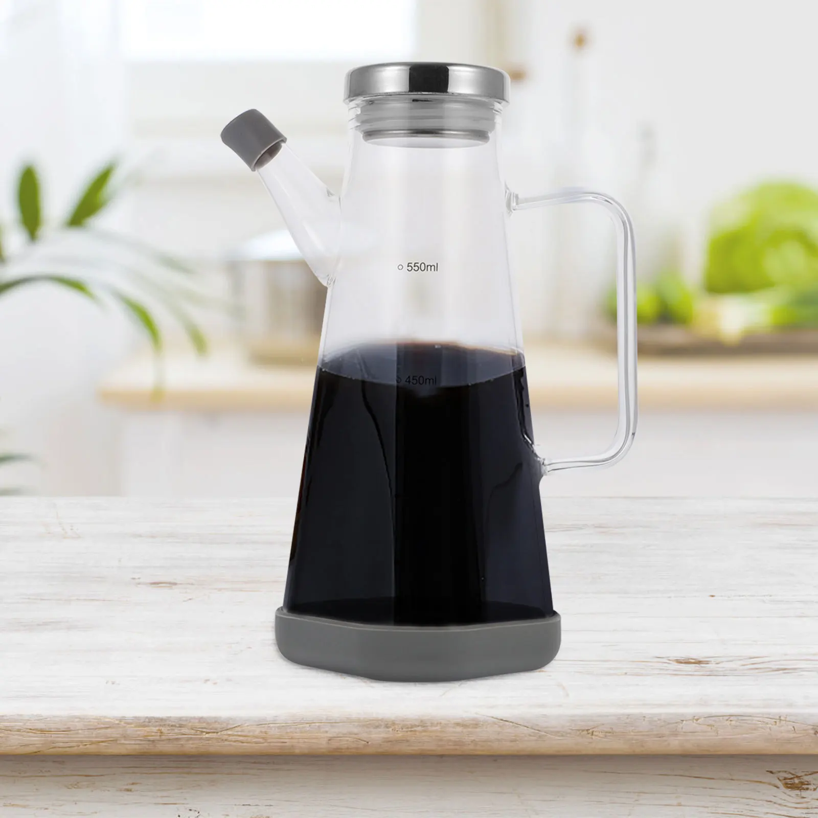 

1Pcs Large Capacity Oil Bottle Made of High Borosilicate Glass Leakproof Kitchen Oil Container for Home Hotel Party Use