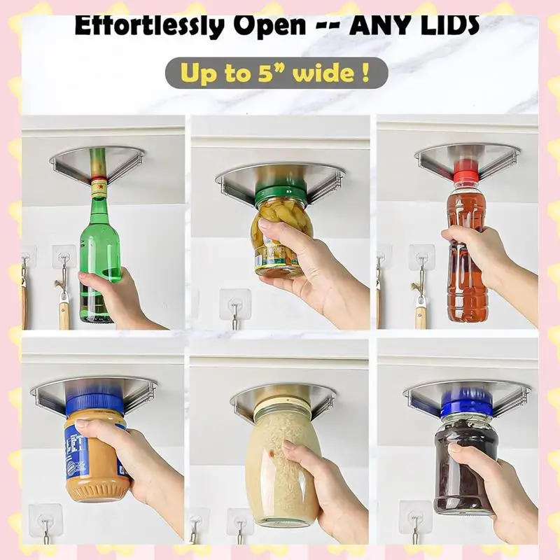 

AB51 Jar Openers For Seniors Under Counter Can Opener Jar Lid & Bottle Cap Opener Tool