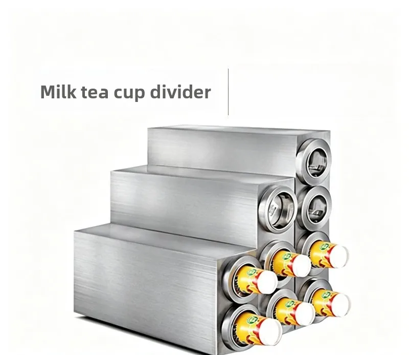 Stainless Steel Commercial Cup Splitter, Milk Tea Coke Three-hole Splitter, Paper , Picker Splitter