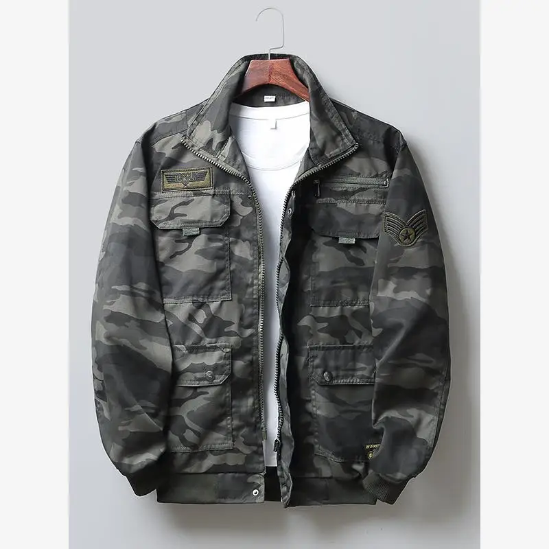 

Мужская камуфляжная рабочая куртка для активного отдыха, военной подготовки, защиты труда, свободного кроя, верхняя одежда, рабочая одежда, повседневная куртка