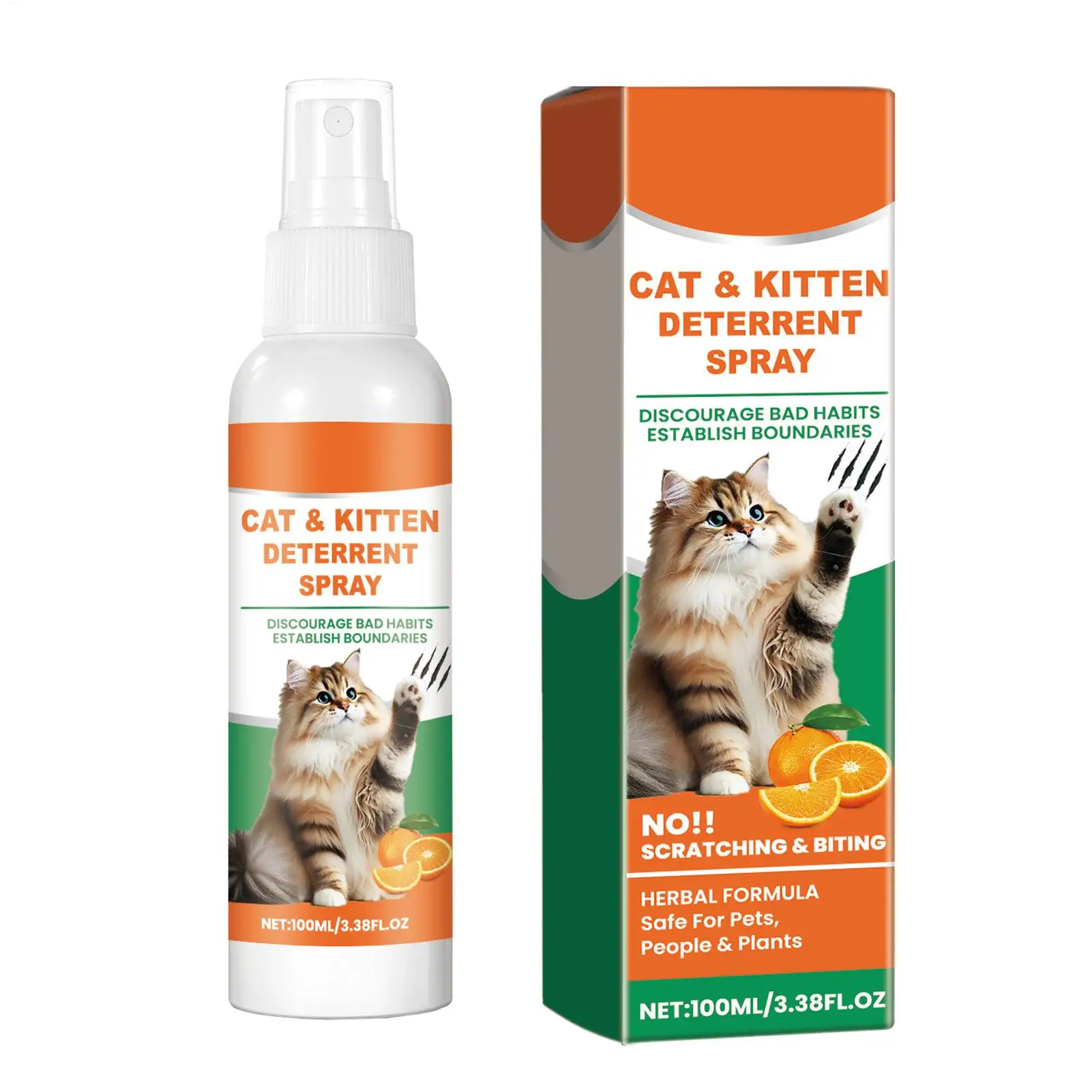 Cat No Scratch Spray 100ml Anti Scratch Furniture Protector Spray Cat Training Spray to to Keep Cats off Furniture Sofas Rugs