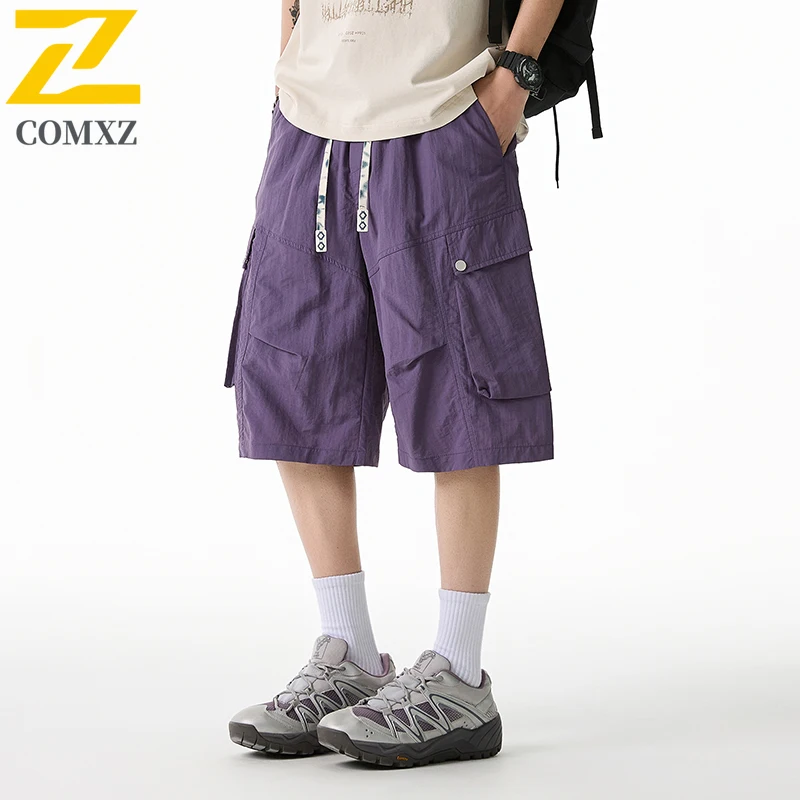 

Summer Cargo Shorts Men's Japanese Style Casual Multi-Pocket Loose Sport Bermuda Shorts Teen Fashion 3/4 Short Capris Pants 8xl
