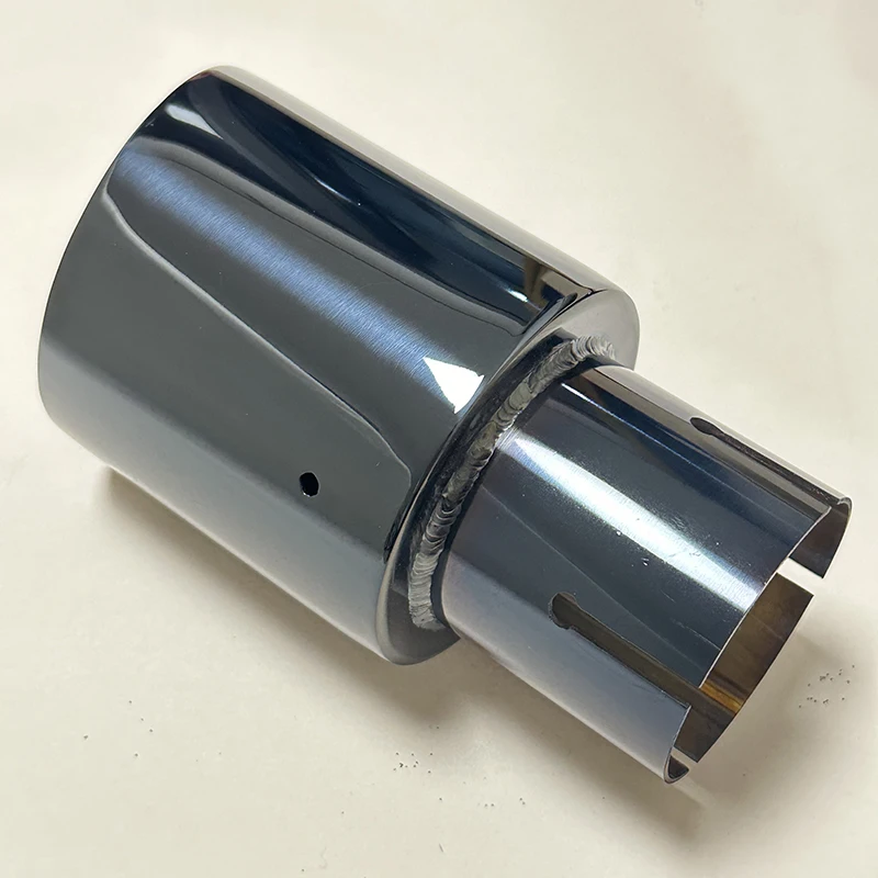 1pcs CARS attachment Exhaust pipe Stainless steel Titanium black tail-throat horn outlet large diameter 89mm 101mm 114mm size