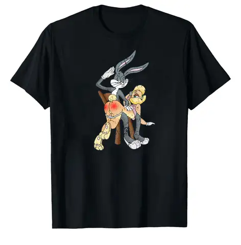 Bugs Bunny och Lola rolig kanin tecknad parodi gåva vintage herr t-shirt offensiv t-shirts sommar bomullstoppar streetwear 8 best sales Bugs Bunny T-shirt - №3